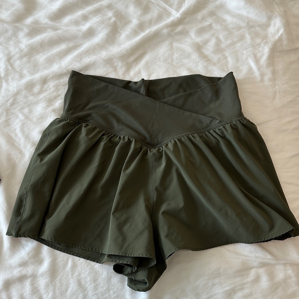 Aerie High Waist Olive Women's Shorts